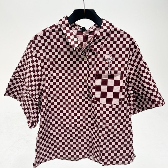 🏁 The Kit Merlot Grid Jean Skirt & Box Shirt 🏁 - Picture 7 of 7